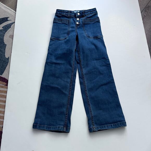 Mayoral Wide Leg High Waisted Sailor Jeans - Size 8 - Picture 2 of 8